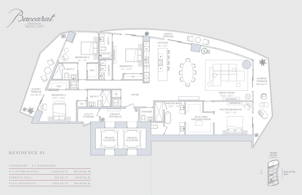 Baccarat Residences Floorplans