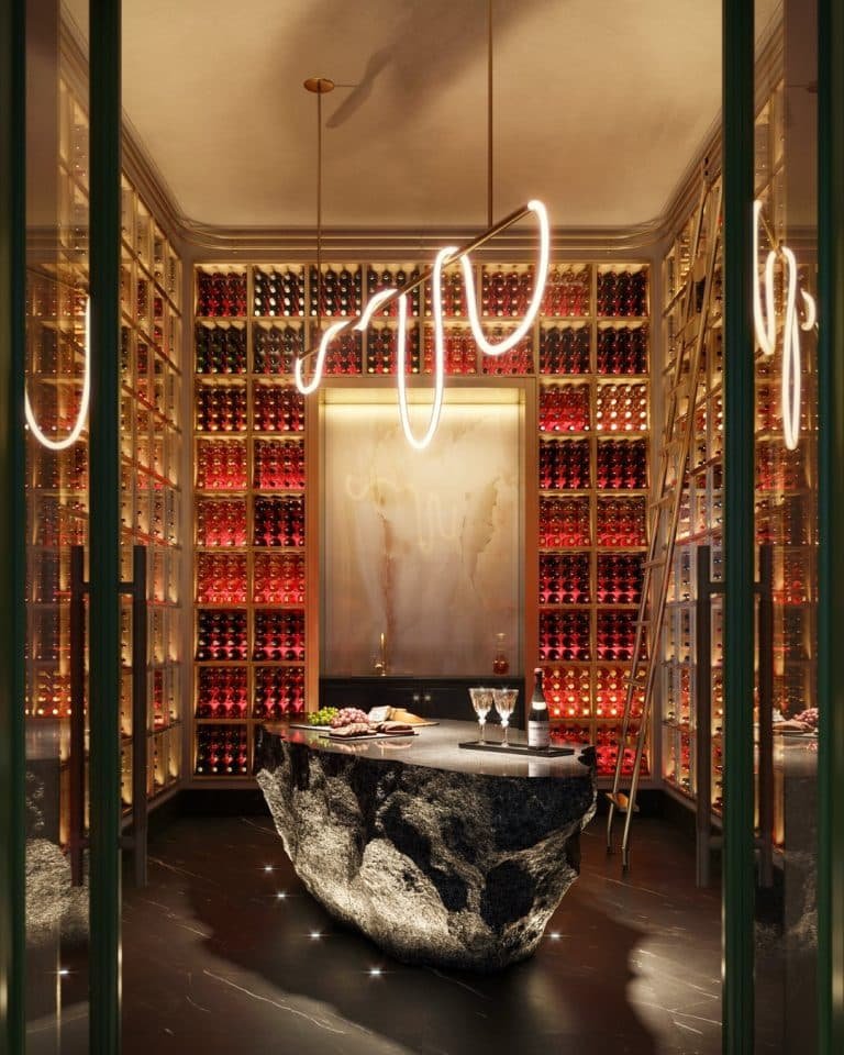 Baccarat wine cellar