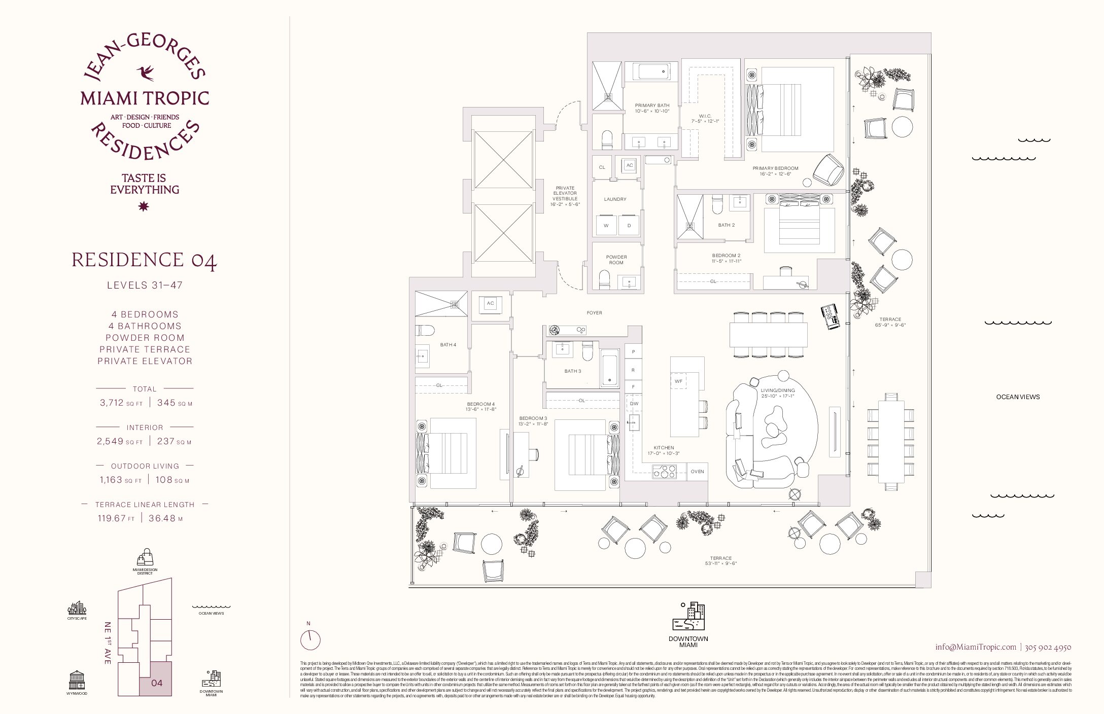 Best Luxury Open Floor Plan Developments In Miami Reference: Jean Georges Miami Tropic Residences